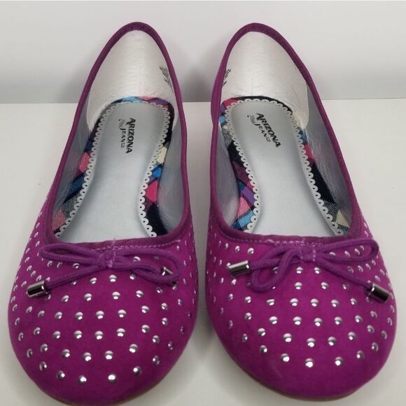 Arizona Jean's Co Womens Fuchsia Studded Slip On Ballet Flats Size 9M - Picture 16 of 16